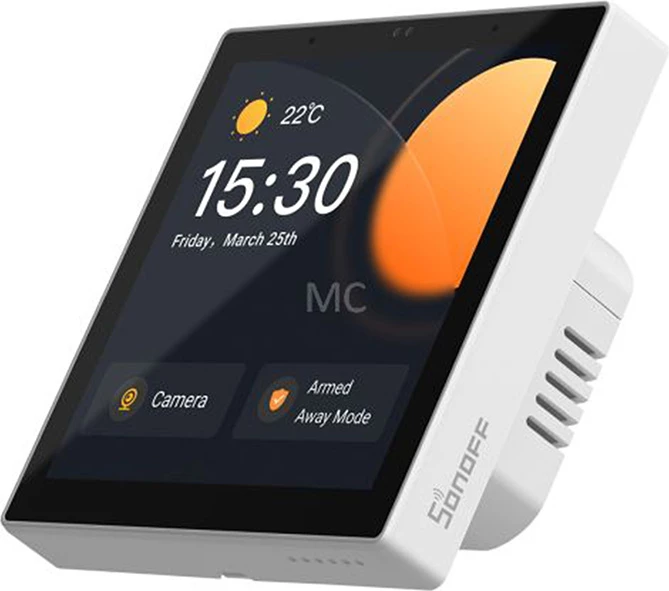 Pametni kontrolni panel, 3,95" zaslon na dotik, WiFi/Bluetooth/ZigBee, bel, Sonoff NSPanel Pro