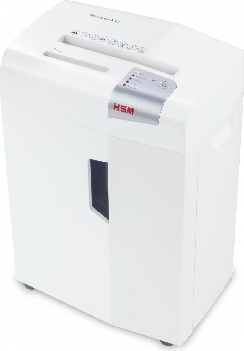 Stroj za drobljenje dokumentov HSM shredstar X13, 23 L, križno rezanje, bel