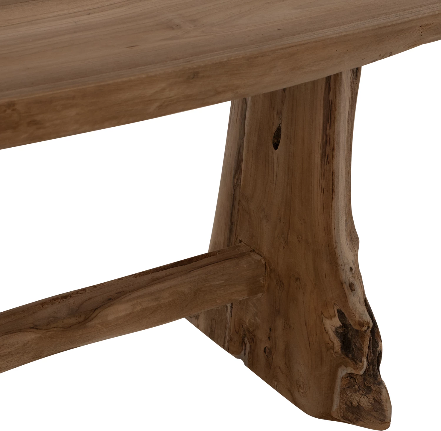 Klop FH9347 iz masivnega tikovega lesa naravne barve 80x40x45