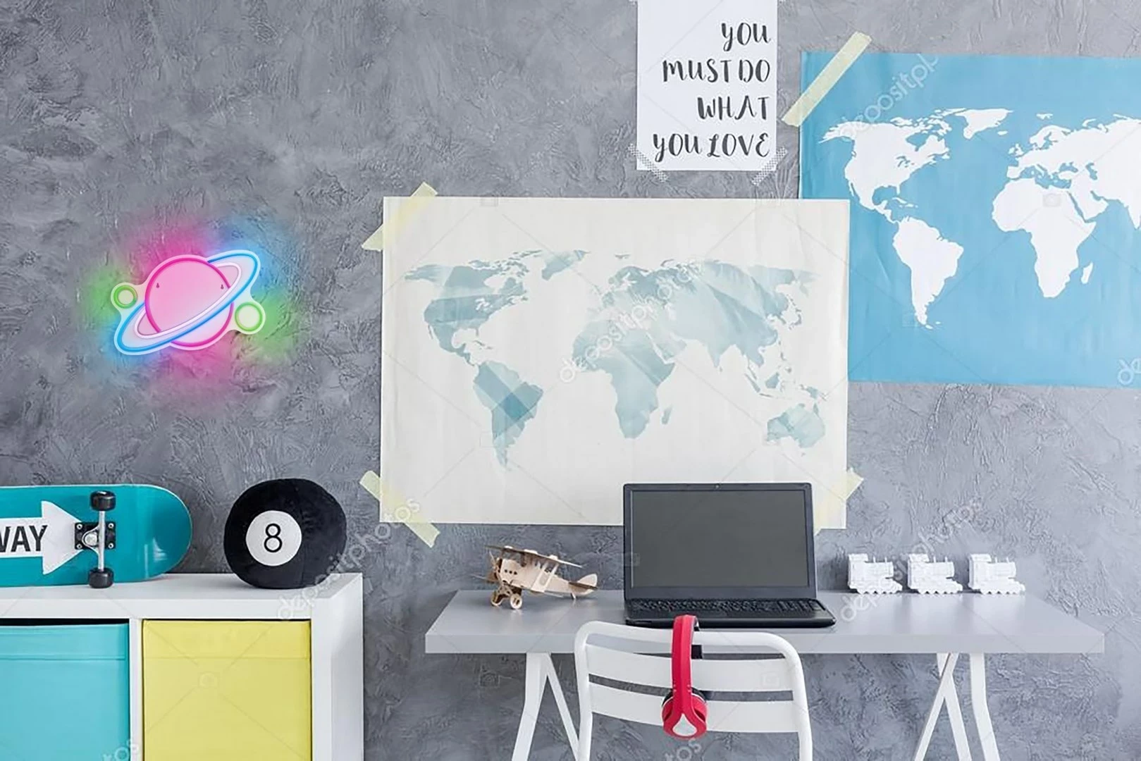 Večbarvna LED luč ACTIS ACS-NEON PLANET, multibarna