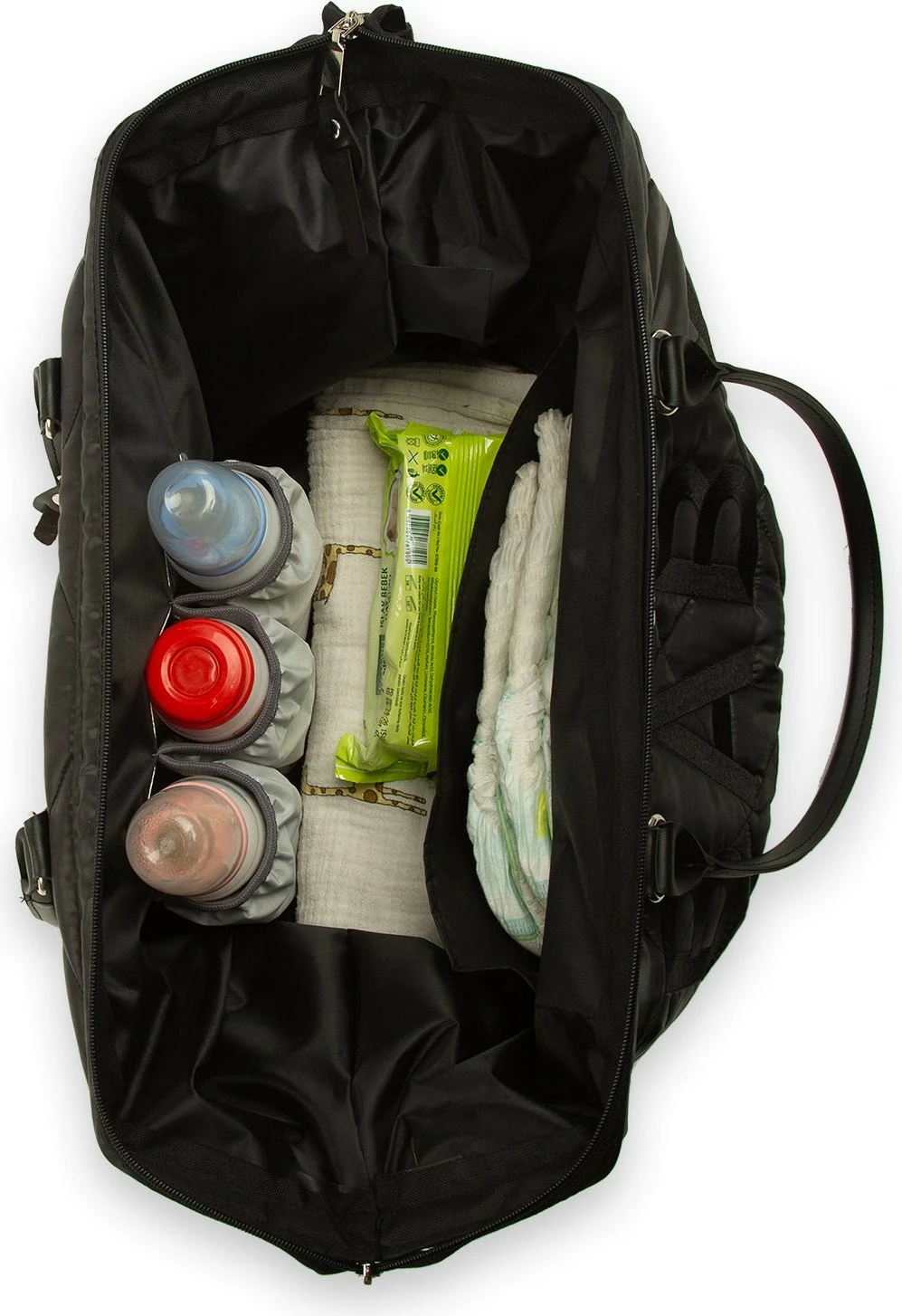 Previjalna torba, črno in srebrno, Zoozie Bags 6904 - 79421