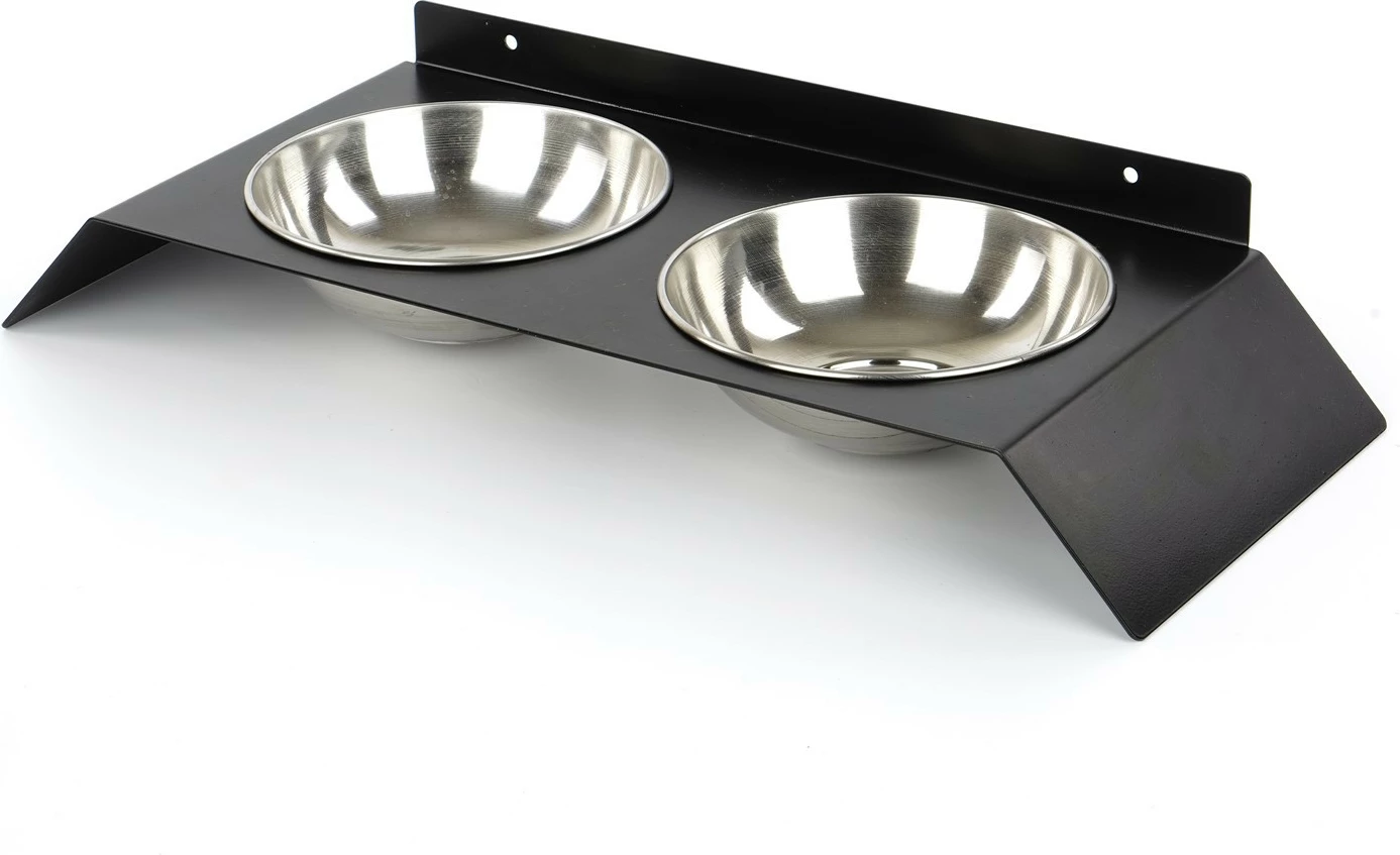 Posoda za hrano za hišne živali, kovinska, črna, Hanah Home Pet018