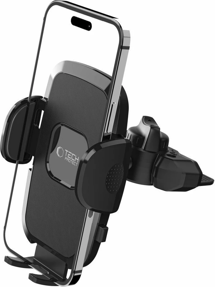 Univerzalni nosilec za telefon za v avto, Tech-Protect V3, za CD režo, črn