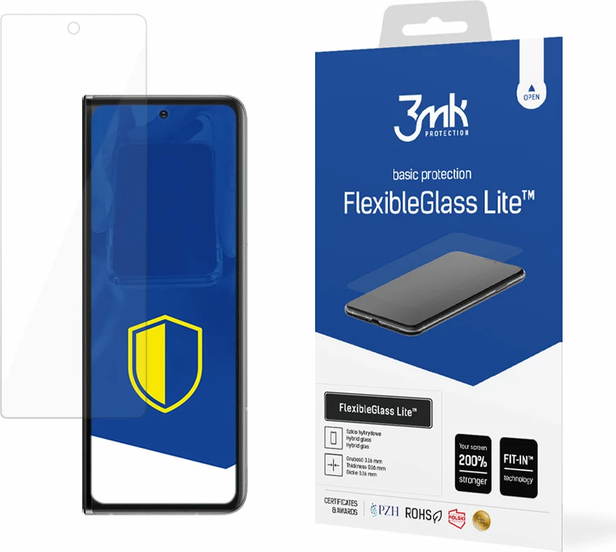 Zaščitna folija FlexibleGlass Lite za Samsung Galaxy Z Fold2 5G, 3mk Protection, ultra tanka, prozorna