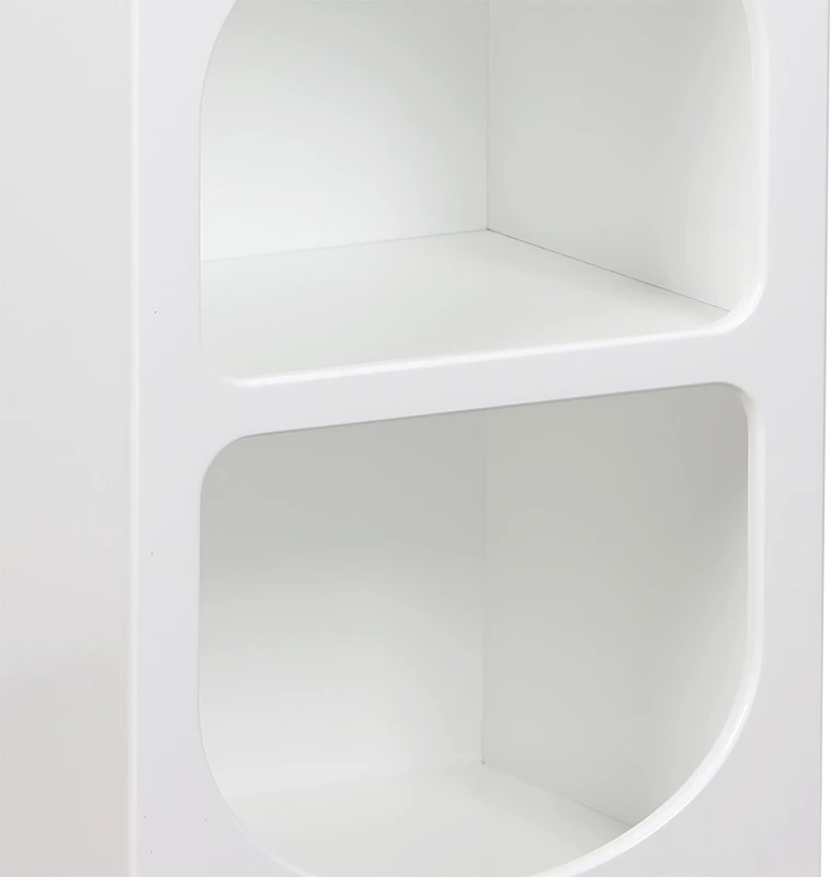 Nočna omarica iz MDF, bela 40x32x70 cm - Emersi