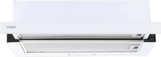 Teleskopski kuhinjski aspirator Candy CBT625/2W/1, vgradni, bel