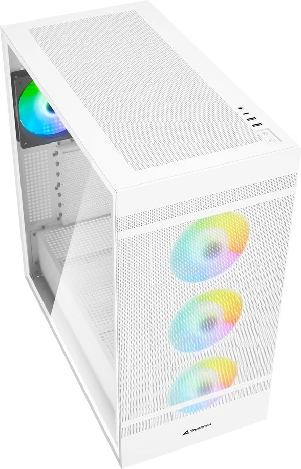 Midi ohišje Rebel C50 RGB, Sharkoon, belo