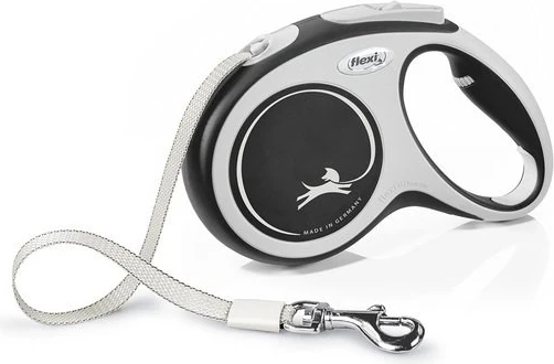 Raztegljiv povodec za psa Flexi, 8 m, črn