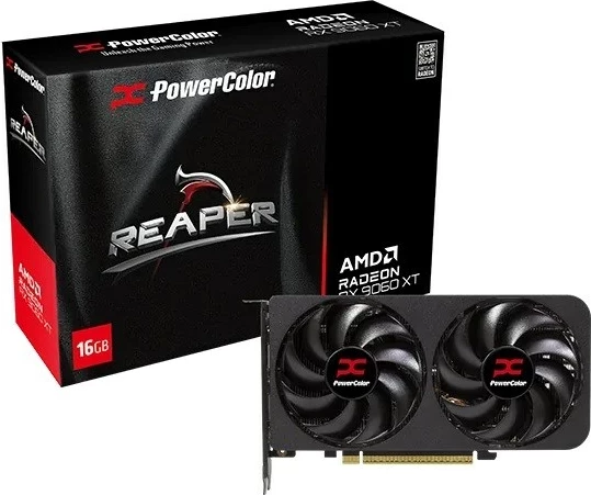 Grafična kartica PowerColor RX9060XT 16G-A, 16 GB, GDDR6, črna