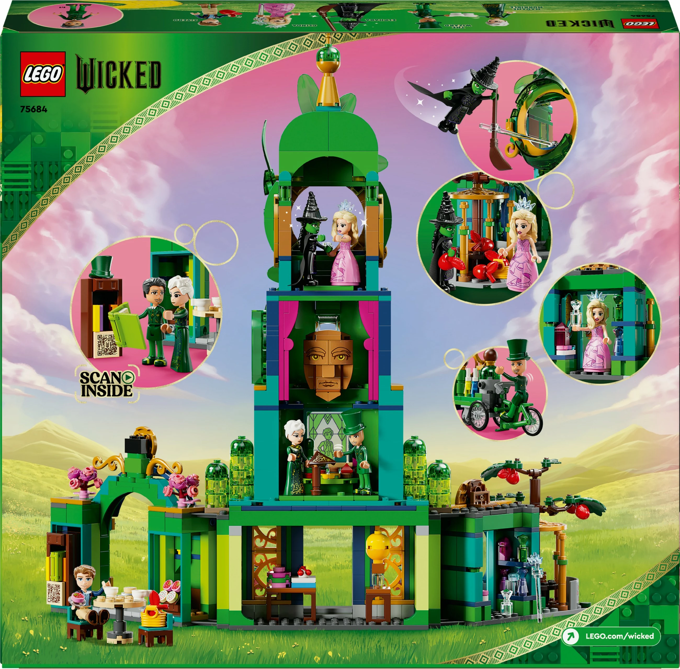 Set za gradnjo iz več barv Wicked Willkommen in Emerald City LEGO 75684