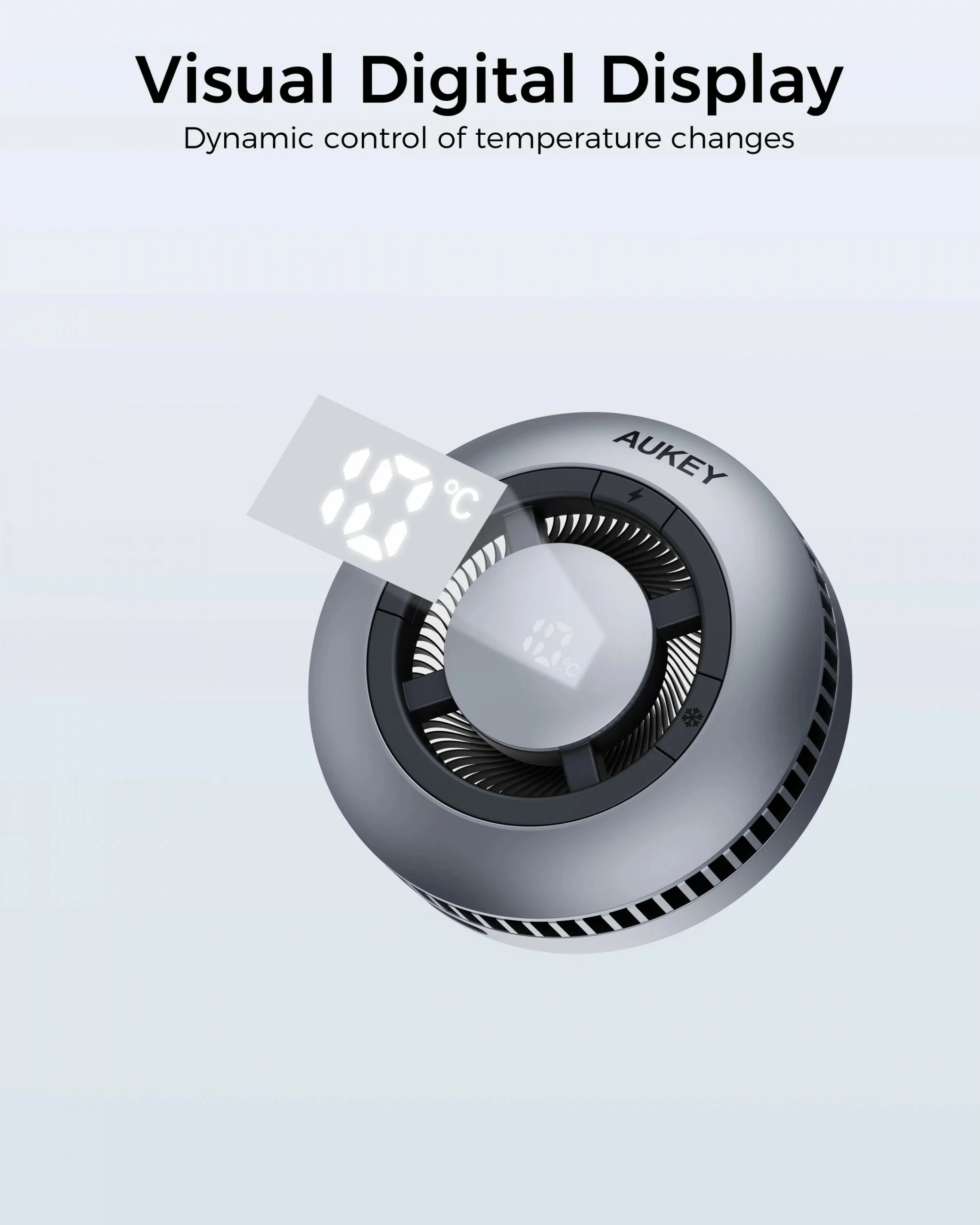 Brezžični polnilec MagFusion GameFrost Qi2 AUKEY, za telefon, črn