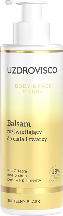 Svetleči balzam za telo in obraz UZDROVISCO Body & Face Ritual Illuminating, 200 ml