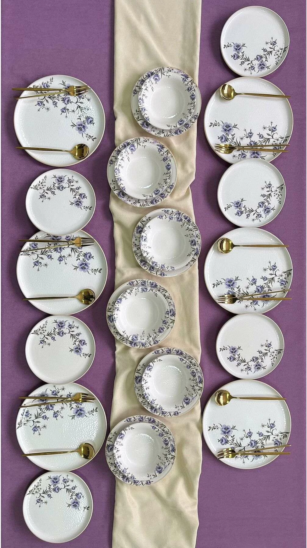 Komplet jedilne posode, 24-delni, Hermia Concept RolyefliLux24