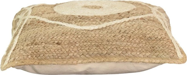 Okrasna blazina Foliens Inart, naravno-ekru, 100% juta, 45 x 45 x 2,5 cm