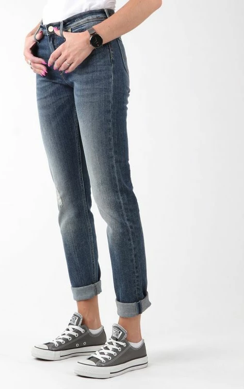 Široke ženske hlače Lee, Sallie Boyfriend, modre