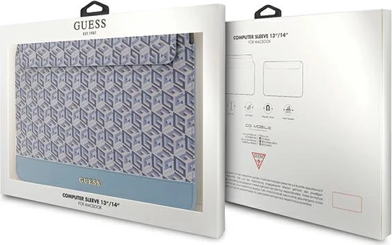 Zaščitni ovoj za prenosnik Guess GCube Stripe, 14", modra