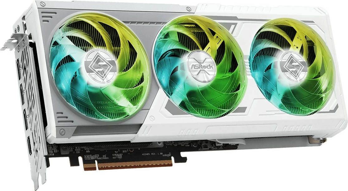 Grafična kartica ASRock Steel Legend Radeon RX 9070 OC, 16 GB, GDDR6, siva, bela