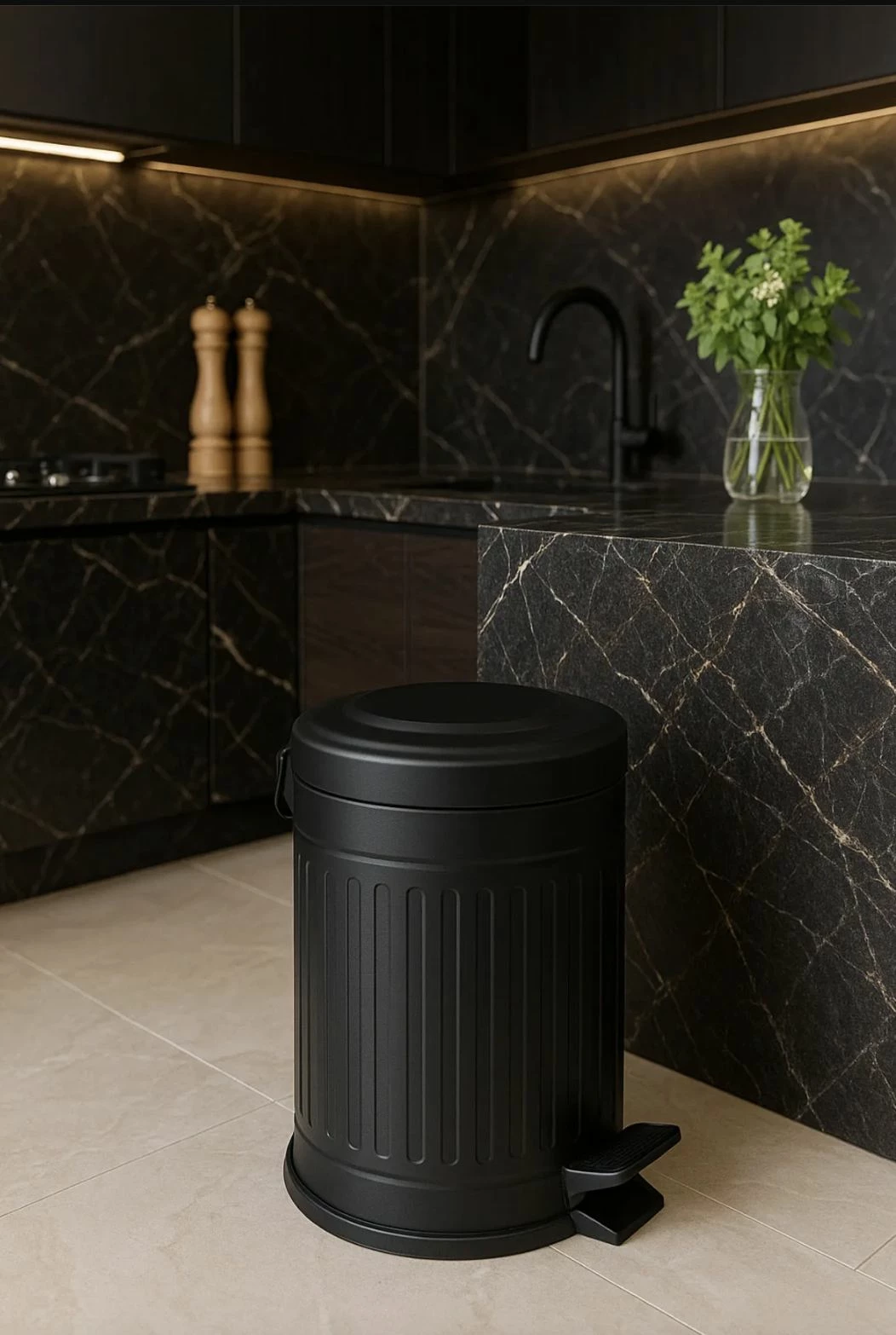 Metalska košara črna, Hermia, d85