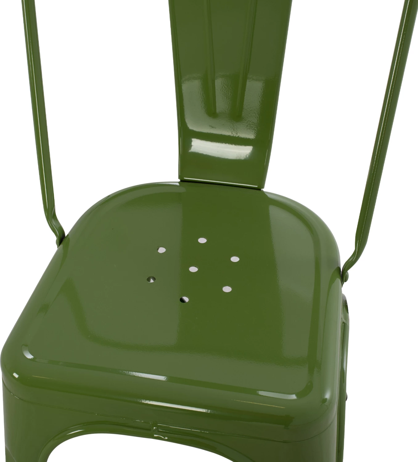 Jedilni stol MELITA FH8641.13 kovinski v svetlo olivno zeleni barvi 43x50x82H cm