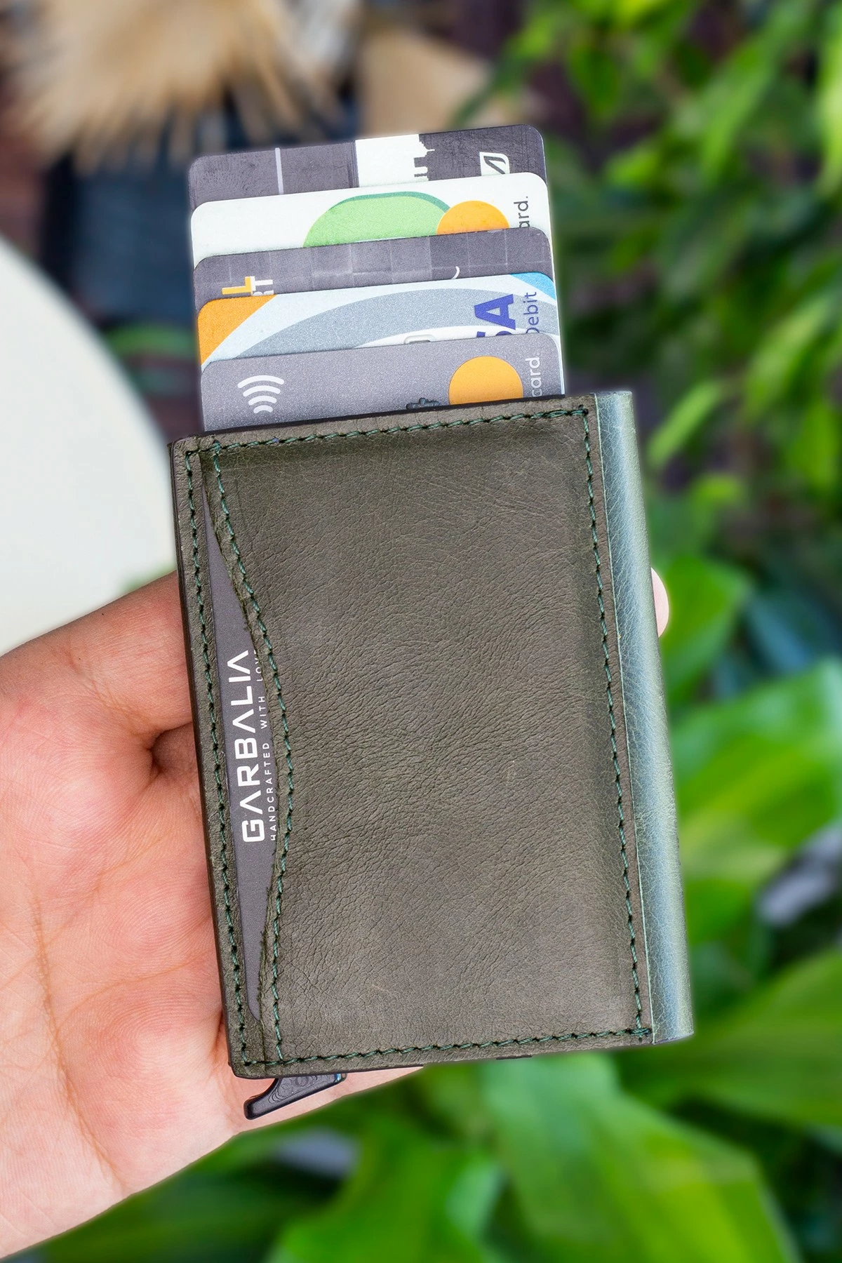 Držalo za kartice Zoozie Bags, zeleno, Smokey