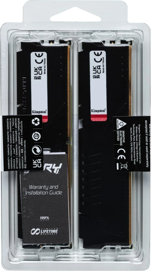 RAM pomnilnik Kingston FURY Beast, 64GB (2x32GB), DDR5, 5200MT/s, CL36, črn