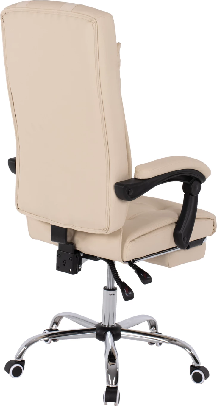 Izvršni pisarniški stol FH1057.12 bež z zložljivim naslonom za noge 58x71x128Hcm