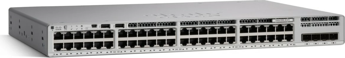 Stikalnik Cisco Catalyst 9200L, 48 vrat, Gigabit Ethernet, 4 GB Flash, 2 GB RAM