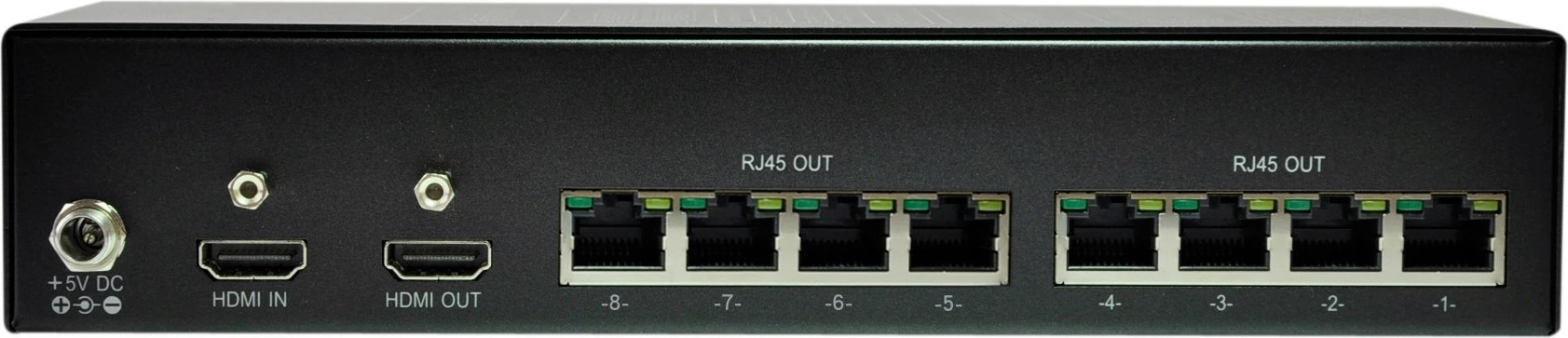 AV oddajnik za HDMI, 8 izhodov, 300 m, 1920 x 1200, črn - LevelOne HVE-9118T