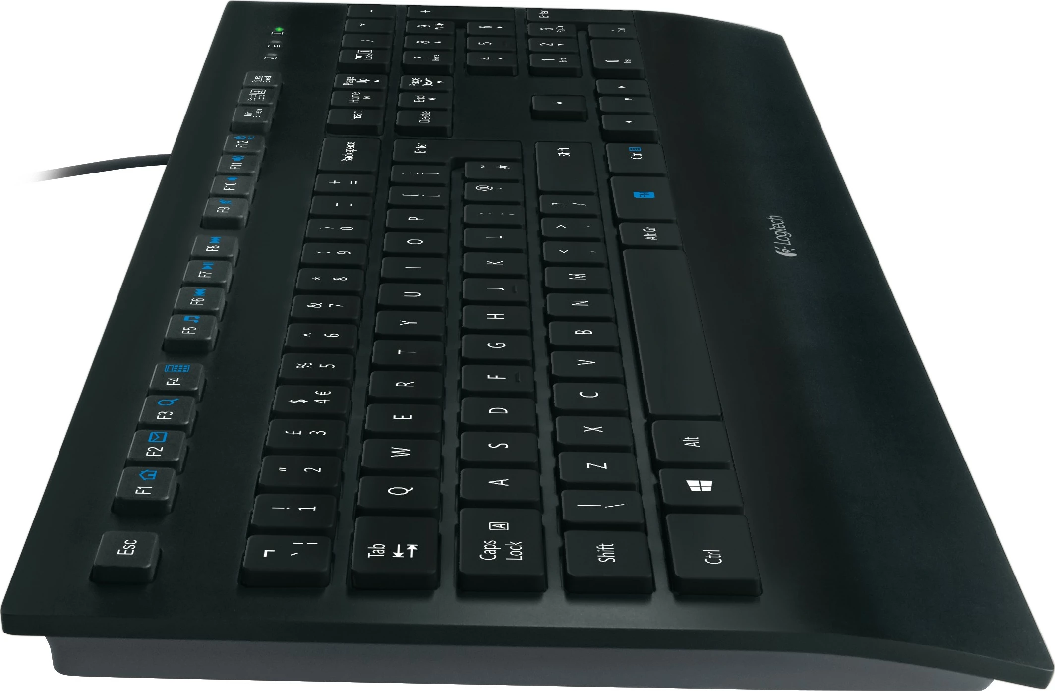 Polna velikost žična tipkovnica za podjetja Logitech K280e, USB, QWERTY, črna