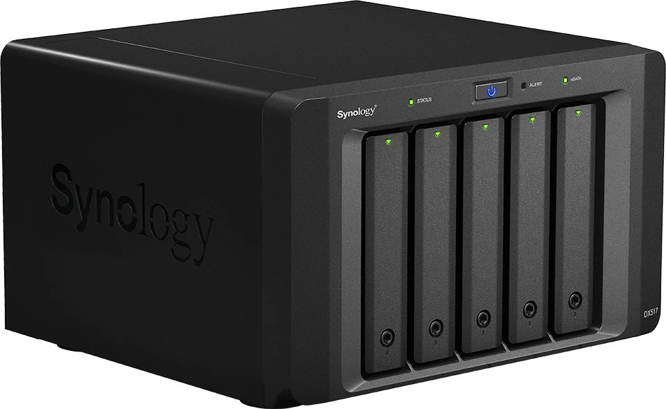 Enota za razširitev Synology DX517, namizna, 80 TB, črna