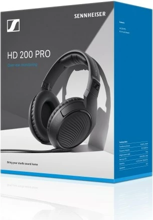 Slušalke zaprte za studio Sennheiser HD 200 PRO, črne