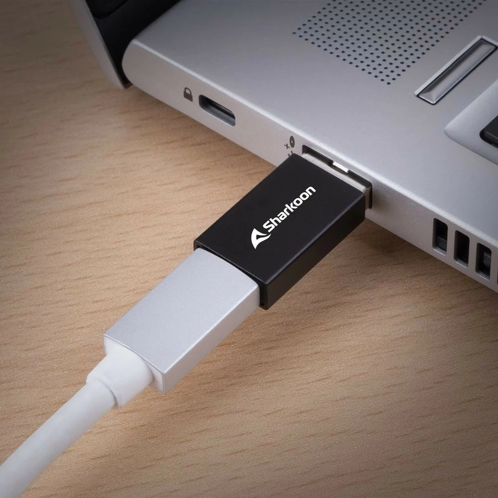Adapter USB za pretvorbo USB-A v USB-C in USB-C v USB-A Sharkoon OfficePal, 2 kosa, črn