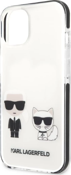 Ovitek za iPhone 13 mini 5,4\", trdo ohišje, bel, Karl Lagerfeld KLHCP13STPEKCW
