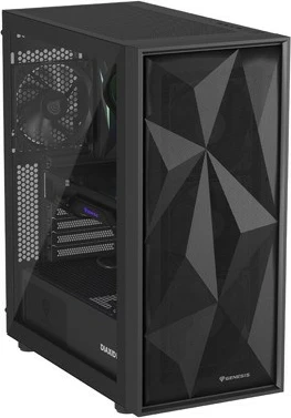 Računalniško ohišje Midi Tower Genesis Diaxid 605F, ATX, USB-C, črn