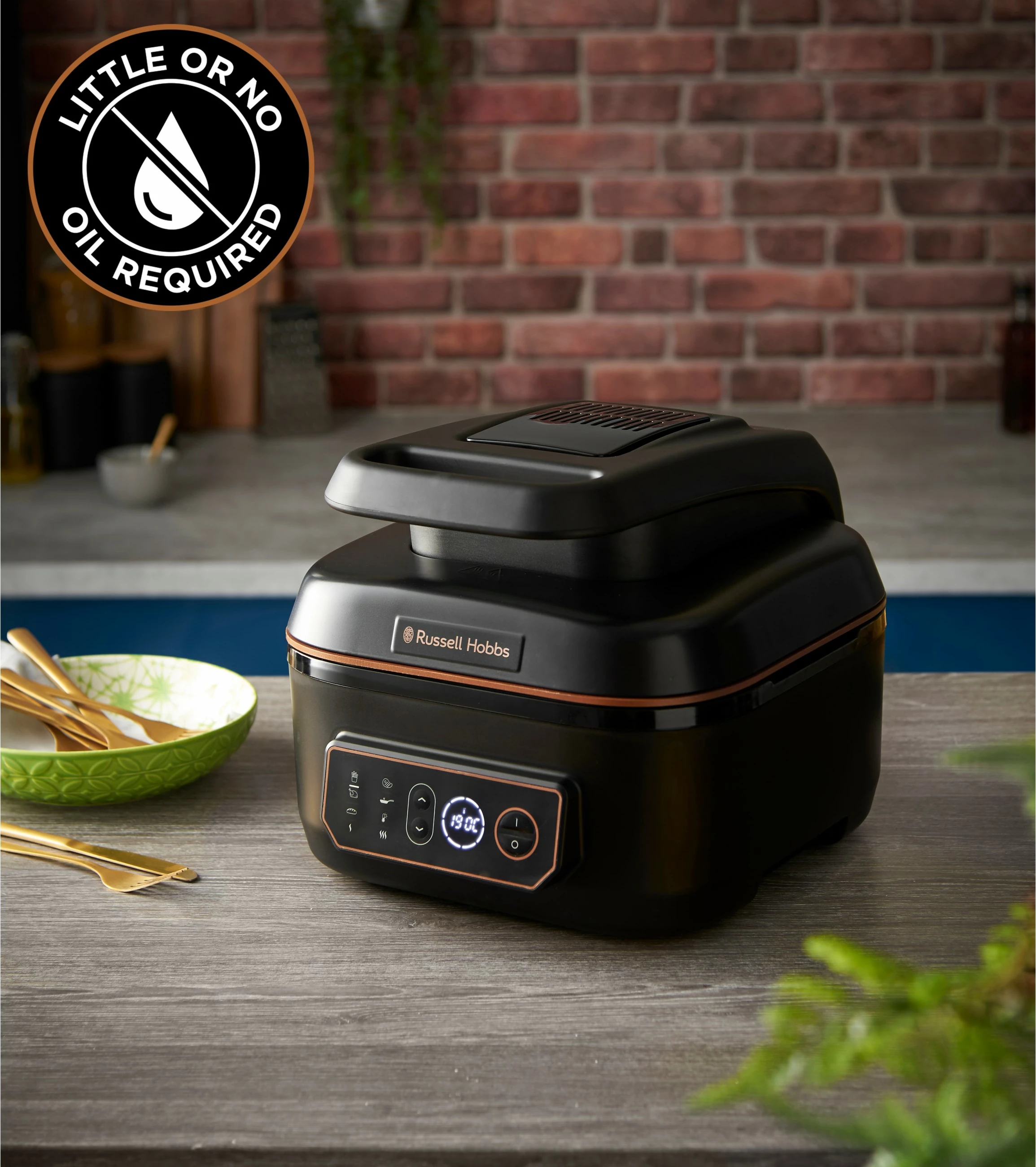 Večfunkcijski zrakarski in žar Russell Hobbs SatisFry Air & Grill, 5,5 L, 1745 W, touch, črn