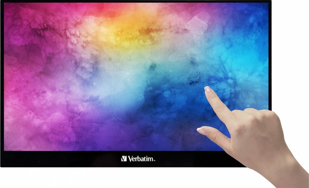 Prenosni zaslon na dotik, Verbatim PMT-17, 17.3" Full HD IPS, 60 Hz, 10-točkovni, USB-C/HDMI, črn