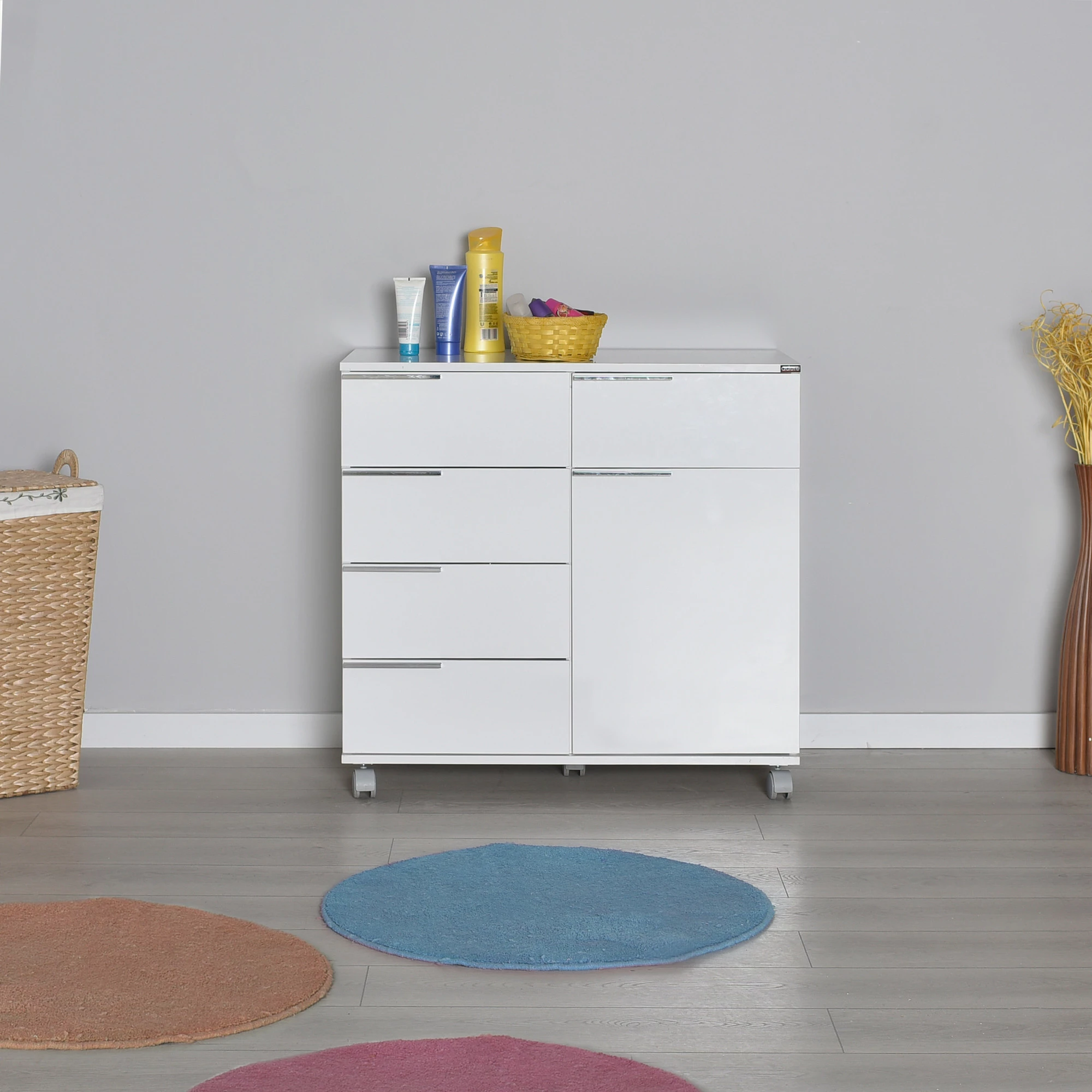 Komoda multifunkcijska, bela, Hanah Home, Adr-415-Pp-1