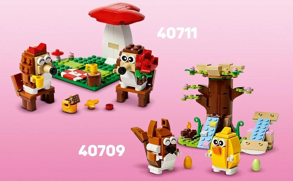Gradbeni komplet Igel und ihr Picknick-Date, LEGO 40711, večbarven
