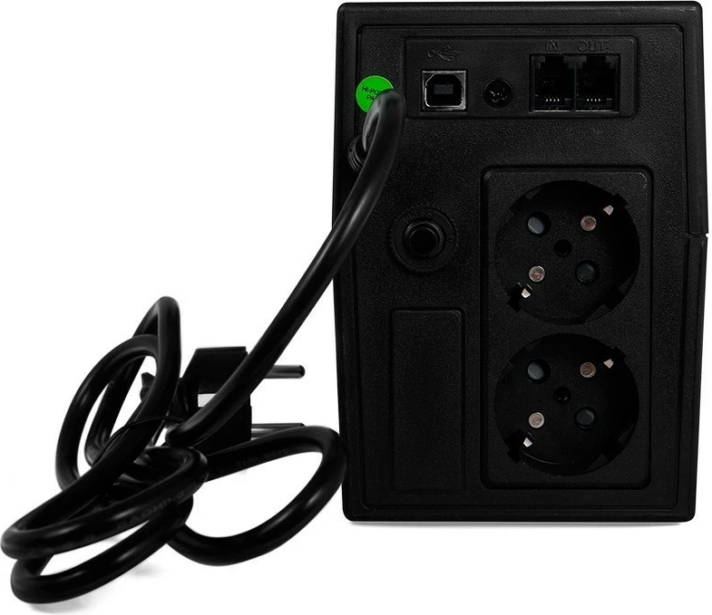 Neprekinjeno napajanje 0,6 kVA (360 W), 2x AC, črn - Green Cell UPS01LCD