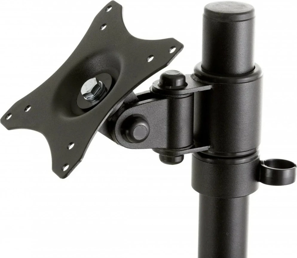 Namizni nosilec za dva monitorja Edbak SV08, kovina, črno in srebrno