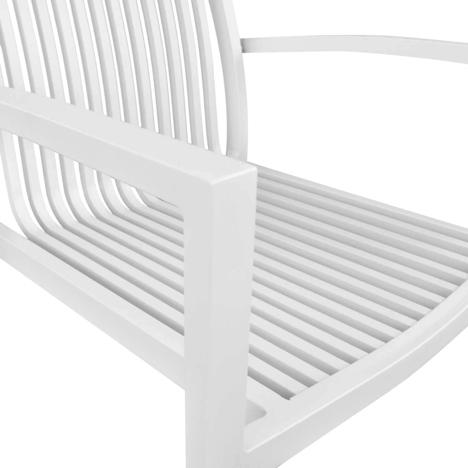 Aluminijasti naslanjač BRONCA bel FH5130.01 54,2x59x83,5 cm