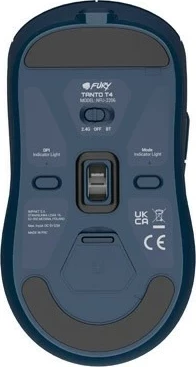 Ergonomska miška Fury Tanto T4, brezžična, 12000 dpi, granat