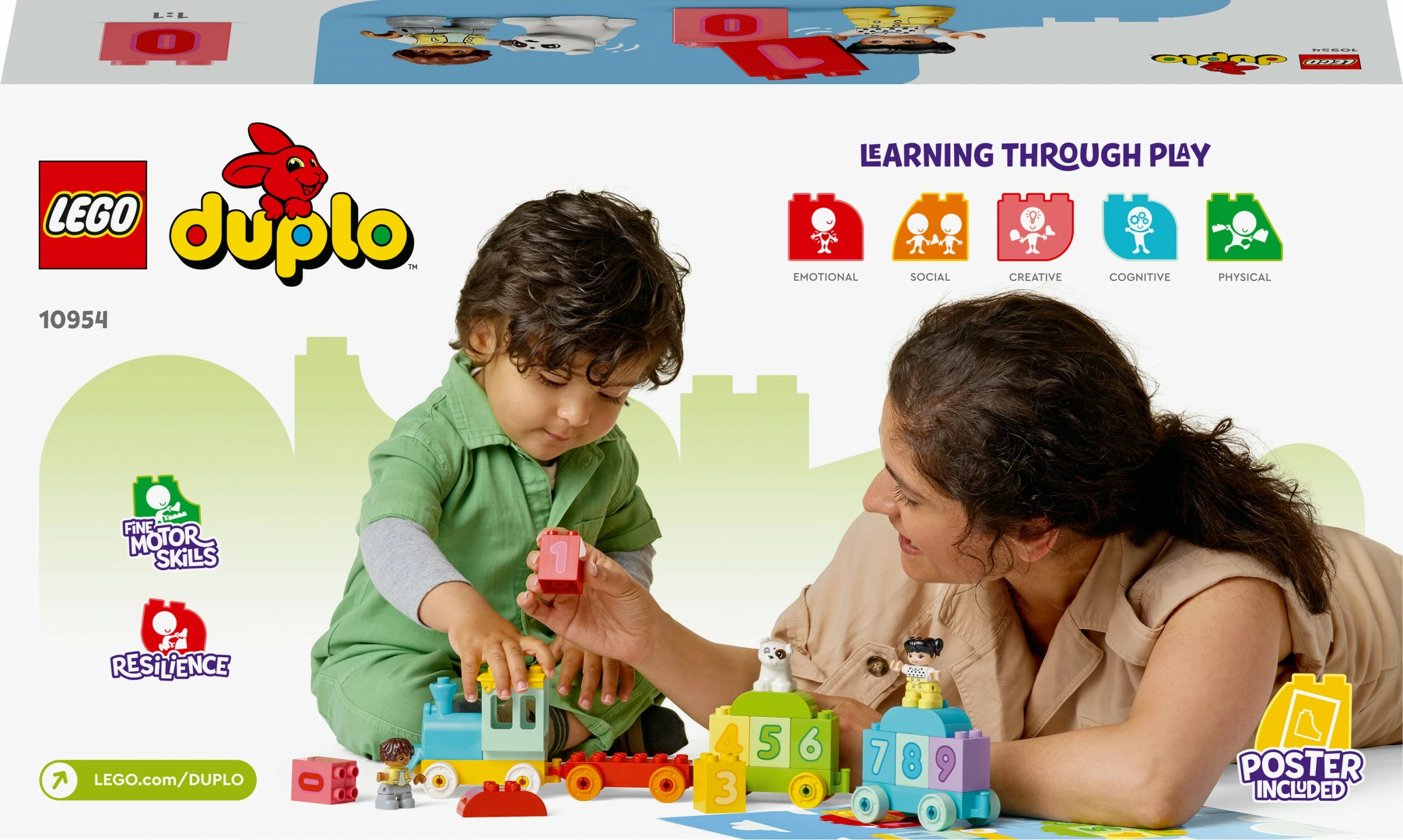 Številski vlak za učenje, LEGO DUPLO, 23 delov, večbarven