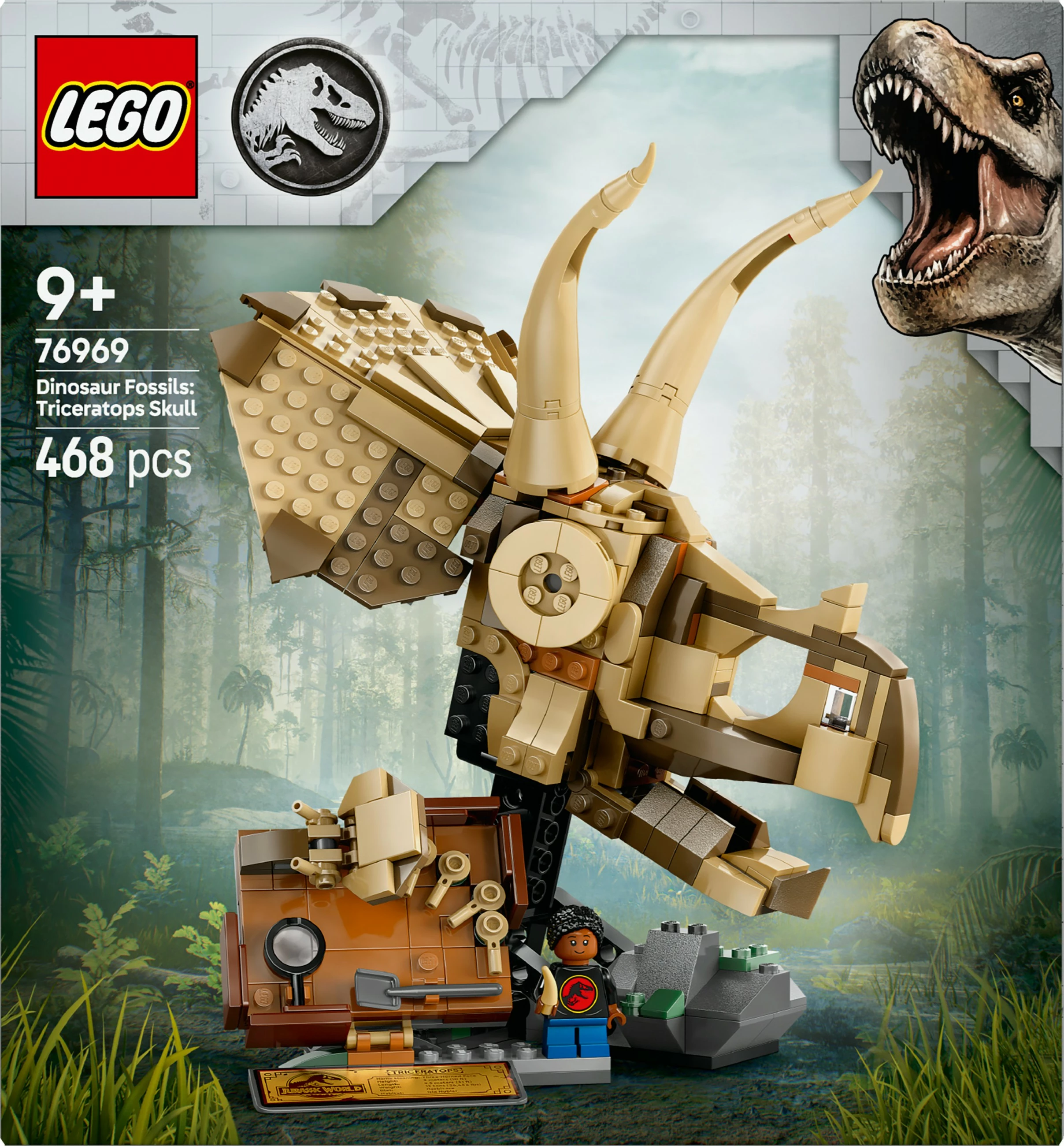 Model fosila Triceratopsa, LEGO Jurassic World 76969, 468 kosov, večbarven