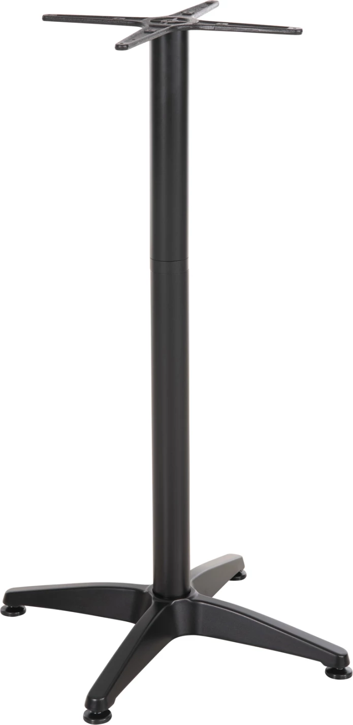 Osnova barske mize FH450.03 aluminijasta v črni barvi s 4-krakim križem 44x44cm