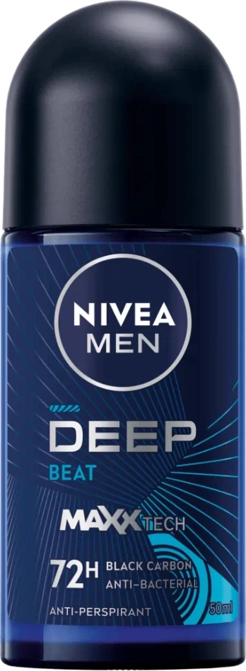 Antiperspirant roll-on z aplikatorjem Nivea Deep Black Carbon, 50 ml