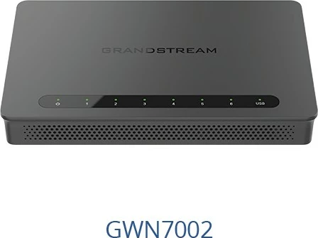 Gigabit več WAN VPN usmerjevalnik Grandstream Networks GWN7002, Ethernet WAN, 2.5 Gigabit Ethernet, Gigabit Ethernet, črn