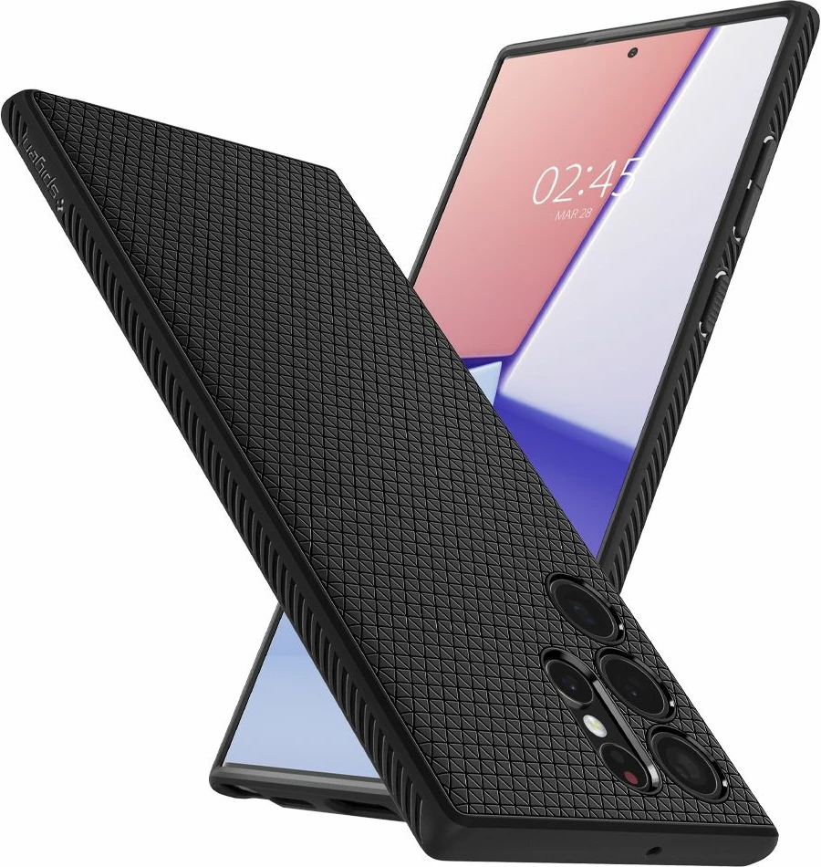 Ovitek Spigen Liquid Air za Samsung Galaxy S22 Ultra, mat črn