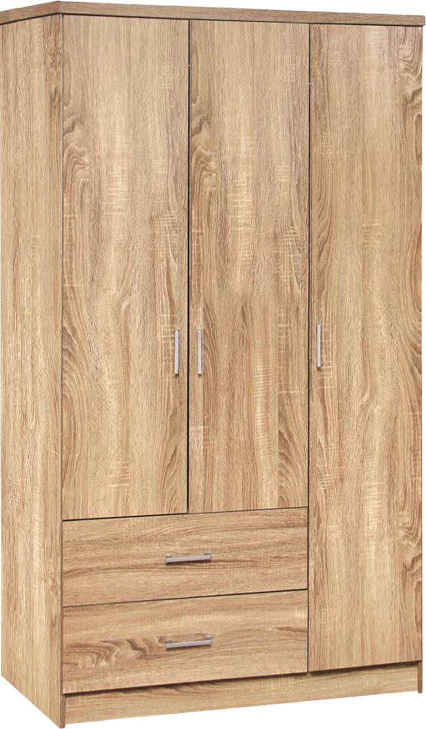 Garderobna omara 3 vrata z 2 predali FH340.02 Sonama 89x42,5x181