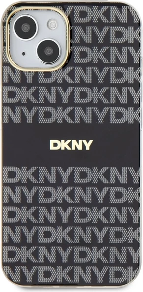 Ovitek za telefon DKNY IML Mono & Stripe MagSafe za iPhone 15/14/13, črn